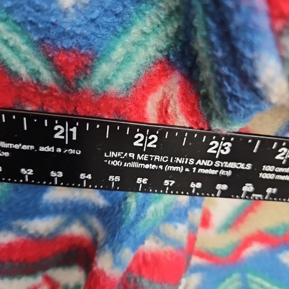 Vtg Women's  Alfred Dunner Lg Zip Fleece Cardigan Multi-Color Pockets - Picture 3 of 10